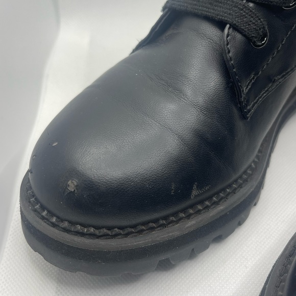 Girls' Zipper Lace-Up Boots Black Size 6 - Picture 4 of 12